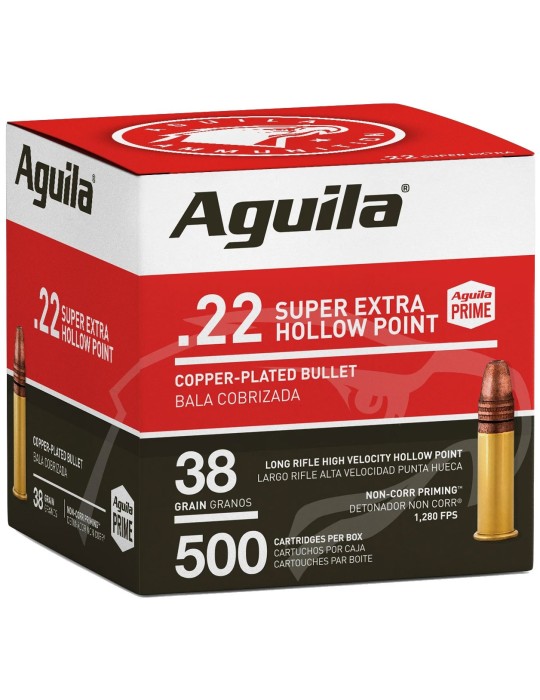Aguila .22LR HV HP 38GR - 500 Rounds