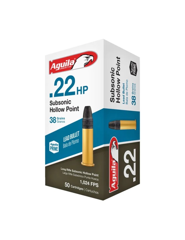 Aguila Subsonic .22LR 38 Grain HP