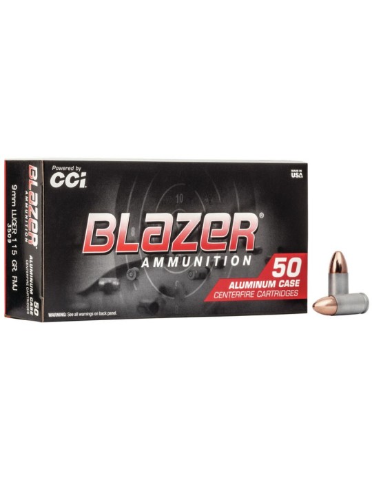 CCI Blazer Aluminum 9mm Luger 115 Grain Full Metal Jacket