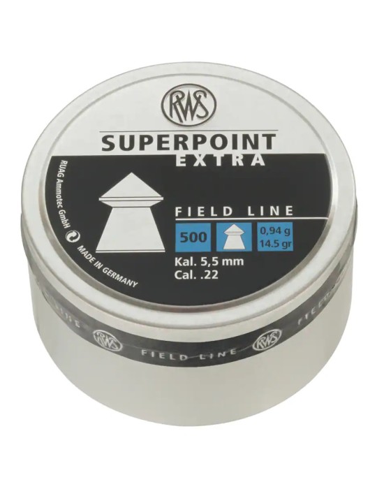 RWS Superpoint Extra .22 Pellet 500pcs RWS Superpoint Extra .22 Pellet 500pcs