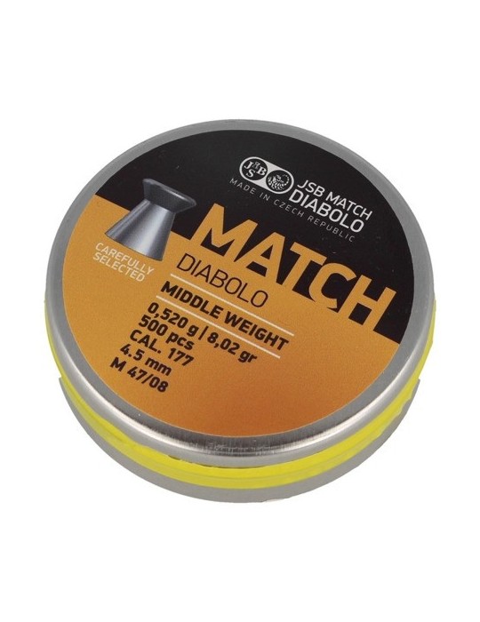 JSB Yellow Match Diabolo 4.50mm .177 Pellet 500pcs