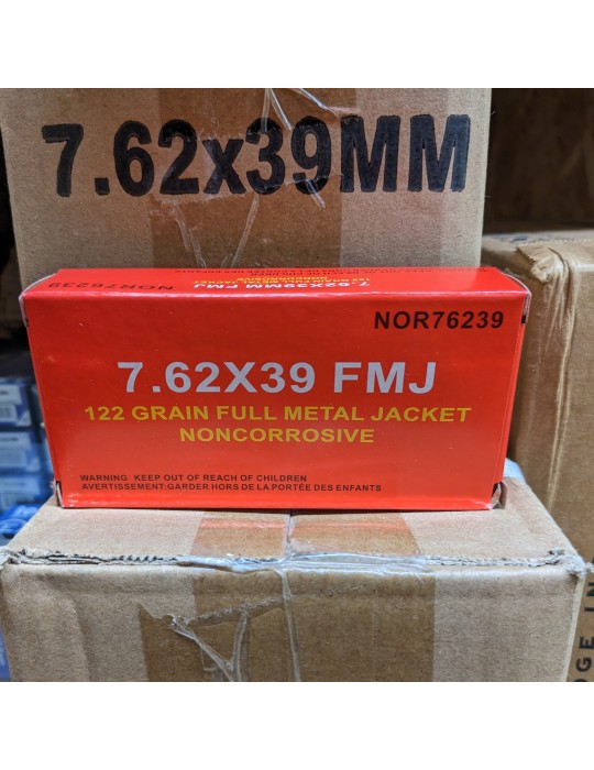 Norinco 7.62x39mm 122 Gr FMJ Non-Corrosive Norinco 7.62x39mm 122 Gr FMJ Non-Corrosive