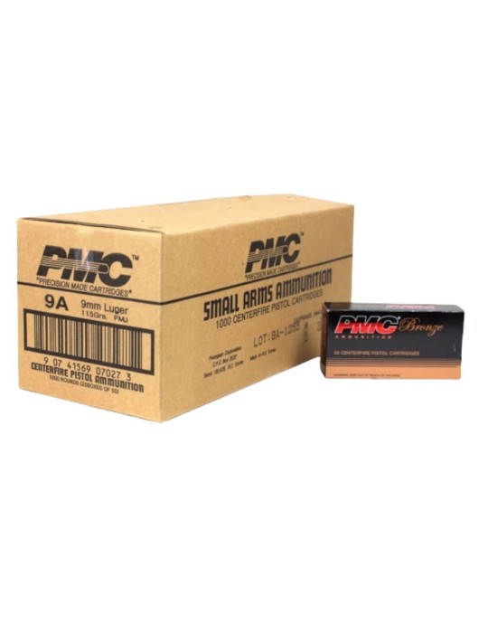 PMC Bronze 9mm 115gr FMJ - 1000 Round Case
